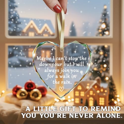 Rain Variation Heart Ornament – Encouragement Gift for Women with Inspirational Message