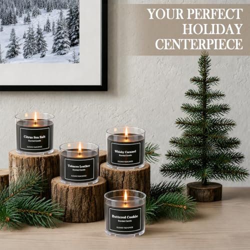 Furnizone 12 Pack Scented Soy Candles - Long Lasting Gift Set for Home & Holidays