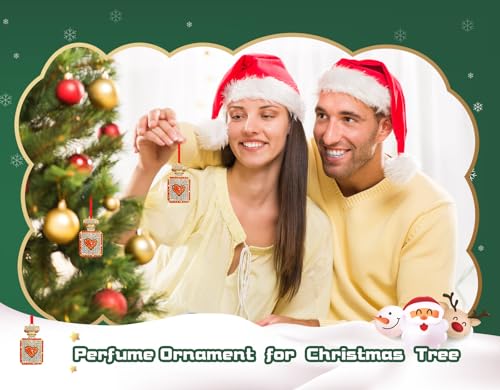 Perfume Bottle Christmas Ornament - Metal Makeup & Fragrance Tree Decor