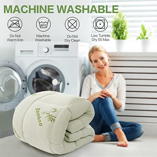 King Size Bamboo Viscose Mattress Topper for Back Pain Relief