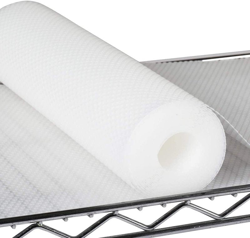 PABUSIOR Clear Wire Shelf Liner: Plastic Pantry Shelves Liners 13.5 Inch Wide x 180 Inch - 1.2 MM Thick Translucent Waterproof Easy to Cut Drawer Mat for Garage Shoe Rack