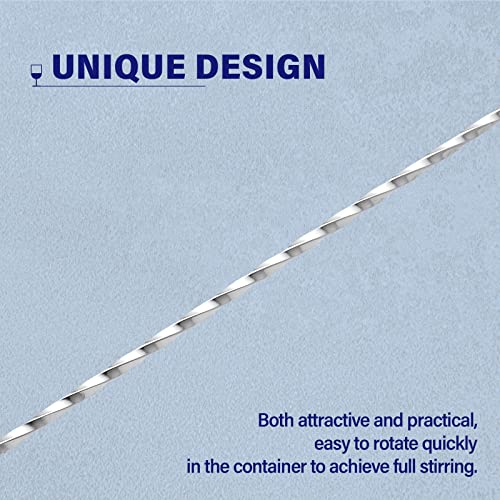 12-Inch Stainless Steel Bar Spoons, Long Handle Cocktail Stirrers (Set of 2)