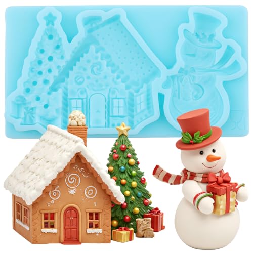 Santa Claus Fondant Silicone Mold for Christmas Baking - Style F