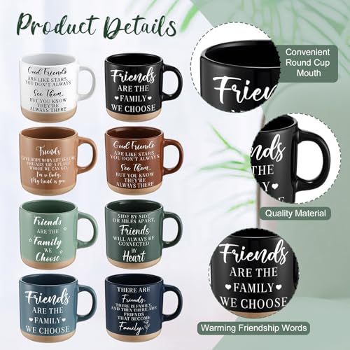 Ferrochef 8-Piece Friendship Mugs Gift Set Ceramic Coffee Cups