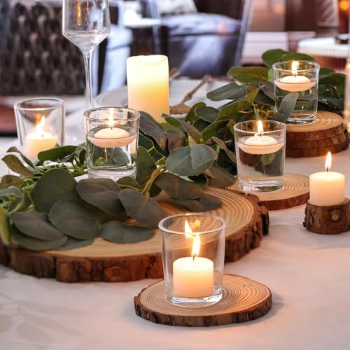 36-Pack Clear Glass Votive Candle Holders - Tea Light Holders for Weddings & Home Decor