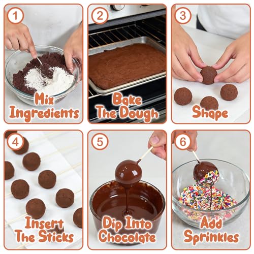 Kids Cake Pop Baking Kit with Pre-Measured Ingredients and Recipe Book