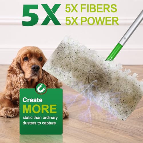 Heavy Duty Dry Sweeping Cloths - Microfiber Mop Pad Refills (100-Pack)
