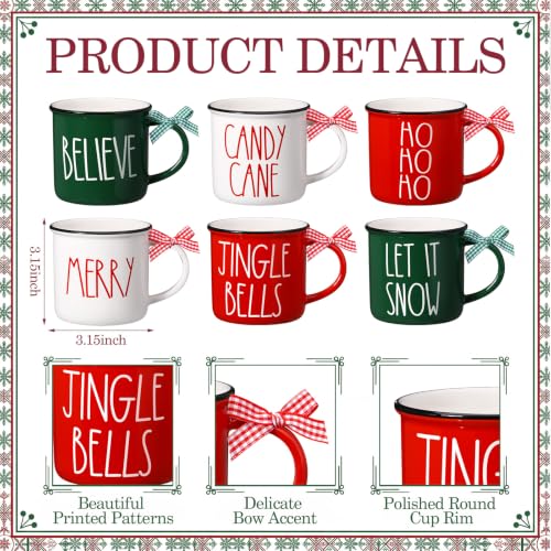 Suttmin 12 Pcs Christmas Mugs Set Bulk Holiday Gifts Red Green 10 oz - Festive Drinkware