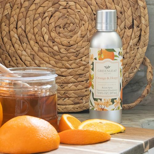 Orange & Honey Scented Room Air Freshener Spray - 7 oz Non-Aerosol Mist