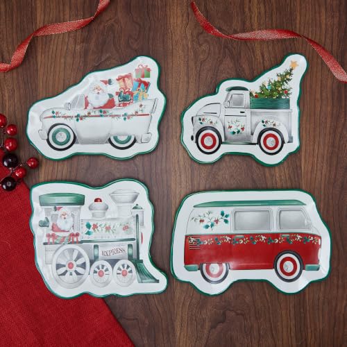 Pfaltzgraff Winterberry Holiday Set of 4 Decorative Appetizer Plates