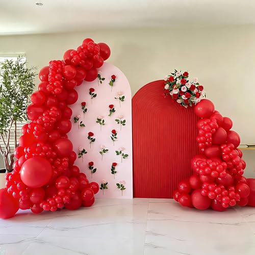 Red Latex Balloons 55pcs 12-inch for Birthday Party Decorations - Red