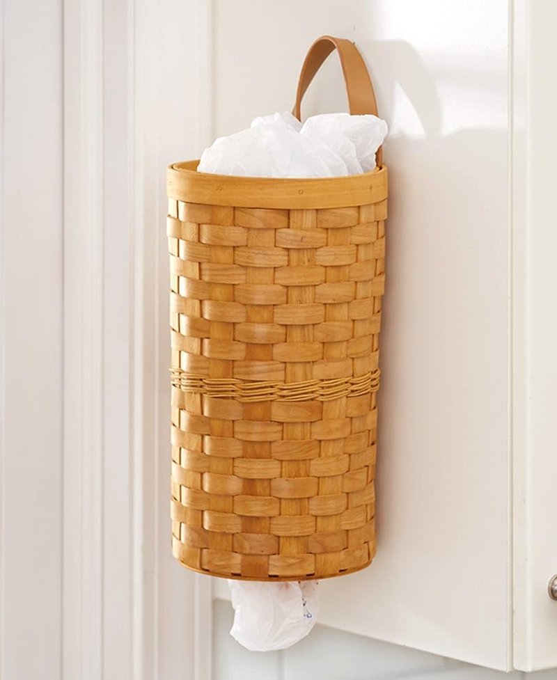 Plastic Bag Dispenser Baskets (Natural Honey)