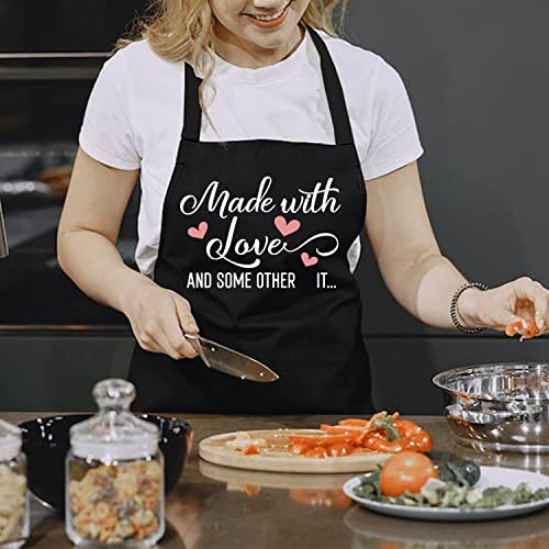 Women’s Funny Kitchen Apron with 2 Pockets - Gift for Bakers, Moms, Wives
