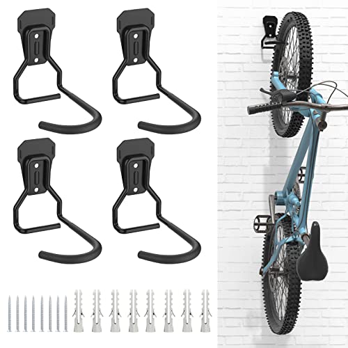 4 Pack Heavy Duty Vertical Bike Wall Mount Storage Racks for Garage