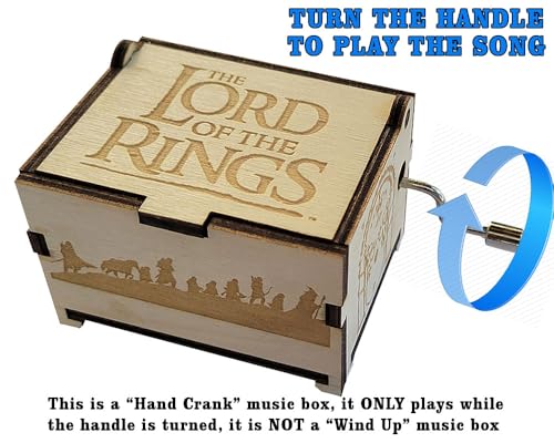 Mini Hand Crank Music Box - Fantasy Movie Theme Keepsake Gift