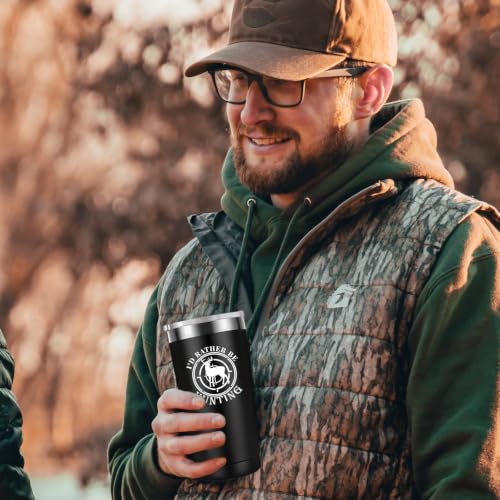 Hunting Gifts for Men - Insulated 20 oz Travel Mug & Funny Socks (Hunting Variation)