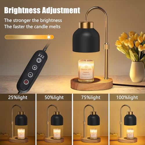 Candle Warmer Lamp with Adjustable Height and Timer