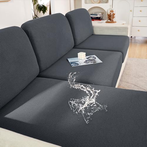 Waterproof Couch Cushion Covers (3 Pack) - Stretch Non-Slip Sofa Seat Covers