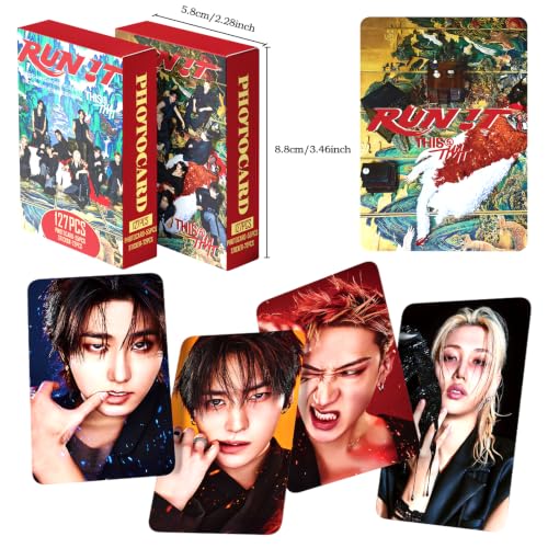 K-Pop Idol Photocard Gift Box Set with Stickers, Lanyard, and Keychain