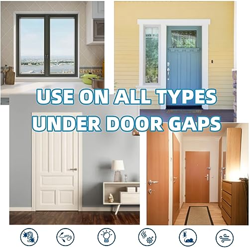 Weighted Door Draft Stopper 36 Inch - Heavy Duty Under Door Seal, Gray