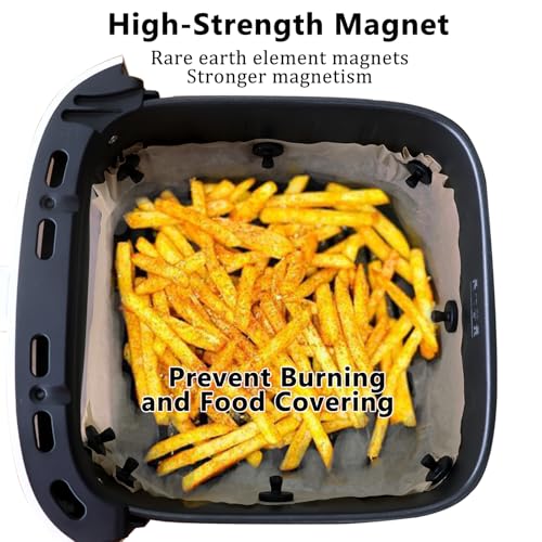 Magnetic Silicone Air Fryer Paper Liner Holders - 8 Piece Heat-Resistant Set