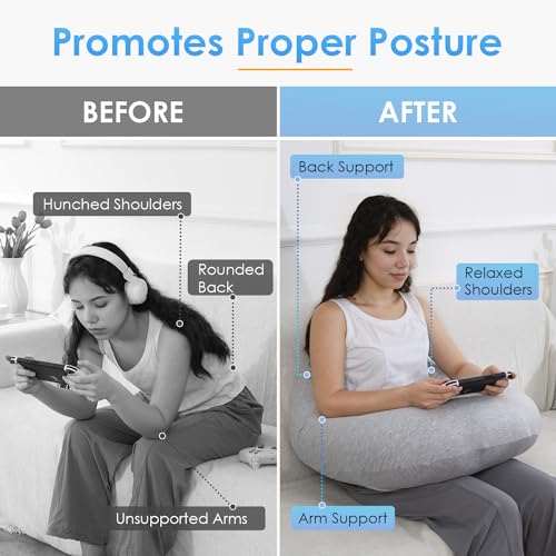 Reading Pillow for Gaming and Relaxation - Compact Arm Support