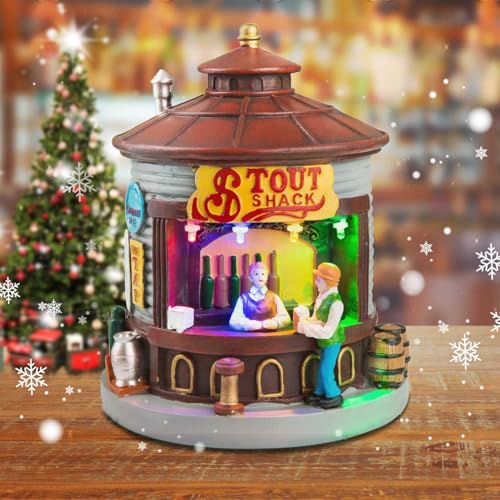 Inn(o)dept12 Christmas Village Stout Shack Lit House – LED Lighted Market Scene Accessory
