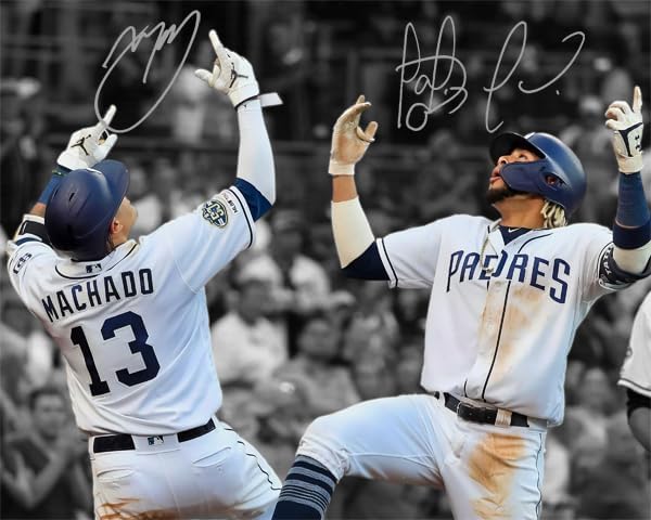 Autographed Manny Machado & Fernando Tatis Jr Photo Wall Art - Official Sports Memorabilia
