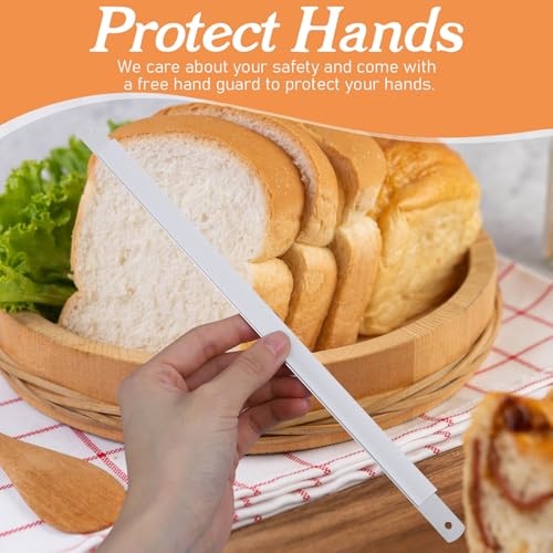 8 Pack 10.75-Inch Serrated Bread Bow Knife Replacement Blades with Guards