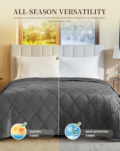 King Size Weighted Blanket 30lbs | Cooling Tencel & Velvet, 88"x104"