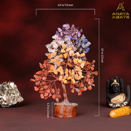 7 Chakra Crystal Tree of Life Set - Healing Necklace & Bracelet