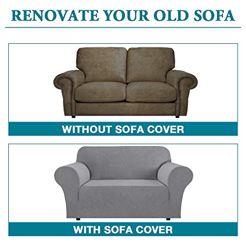 High Stretch Loveseat Slipcover - Washable Pet Protector for 2 Cushions