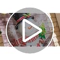 Christmas Snowman Door Cover 6x3 ft - Tiamon 35x71 Inch Party Decor