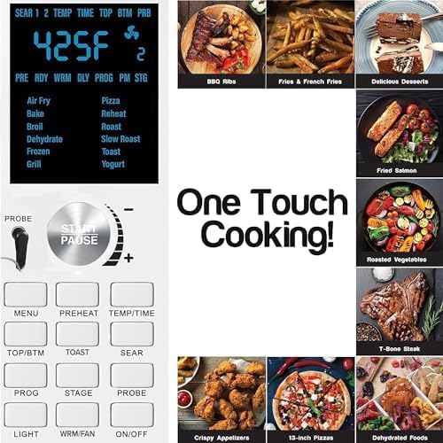 Nuwave Bravo Air Fryer Toaster Oven - 12-in-1 Convection Cooking | 30-QT XL Capacity, Stainless Steel Finish