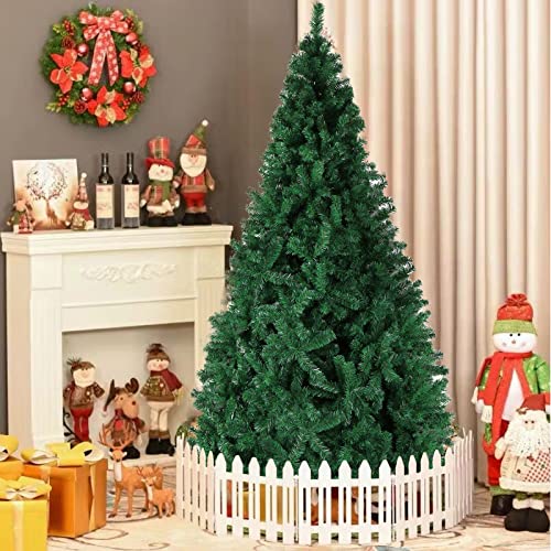 BDL 6FT Green Artificial Christmas Tree with 800 Tips, Hinged Design & Metal Stand