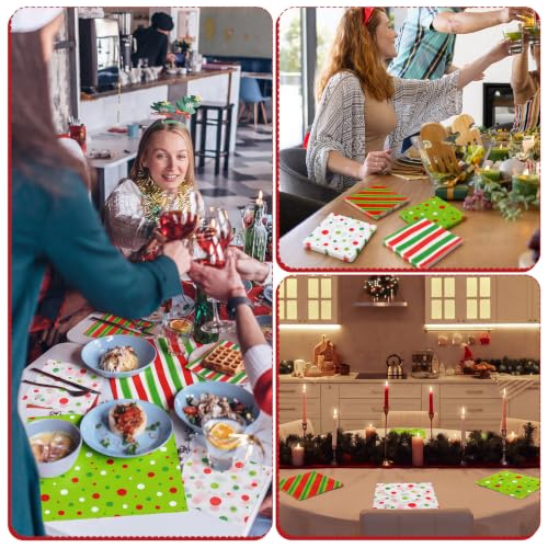 100 Pcs Christmas Paper Napkins Disposable Decoupage Bulk