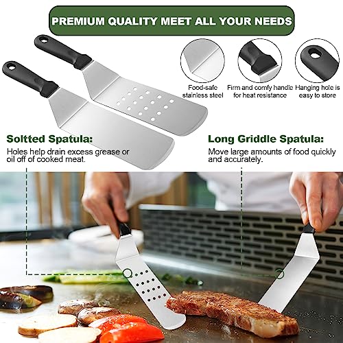 35-Piece Flat Top Griddle Accessories Kit - Stainless Steel BBQ Tool Set