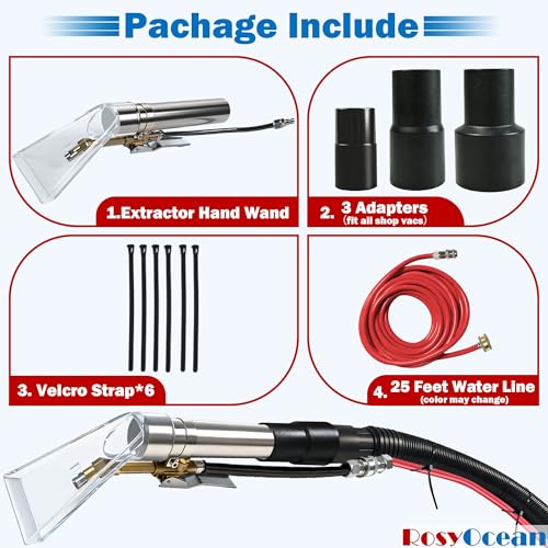 Shop Vacuum Extractor Attachment for Carpet and Upholstery Cleaning