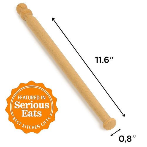 Muldale Scottish Porridge Spurtle – 11.5" Wooden Oatmeal Stirring Spoon – Traditional Spurdle Kitchen Tool – Natural Beechwood Cooking Stick for Creamy Porridge