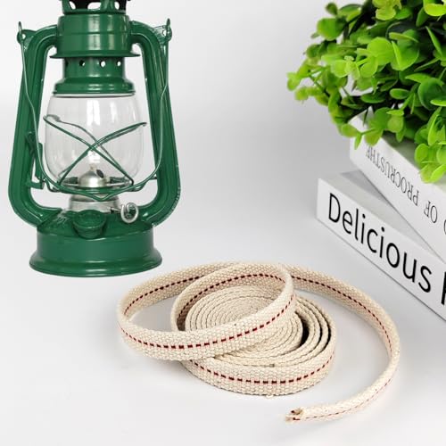Flat Cotton Oil Lamp Wick Replacement - 1/2 Inch, 6.5 Feet Roll