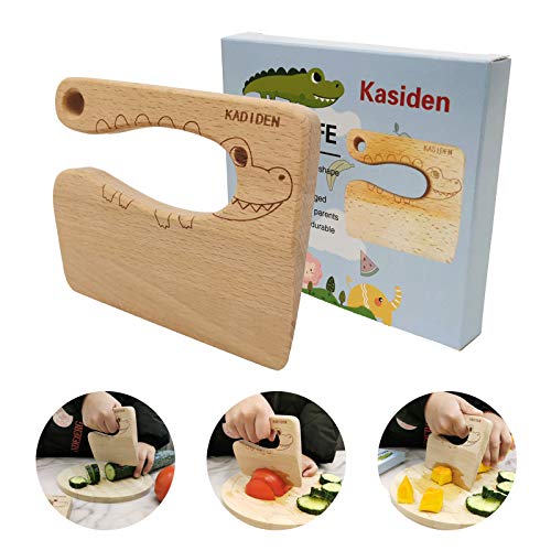 Wooden Kids Cooking Knife Safe Vegetable and Fruit Cutter for Toddlers