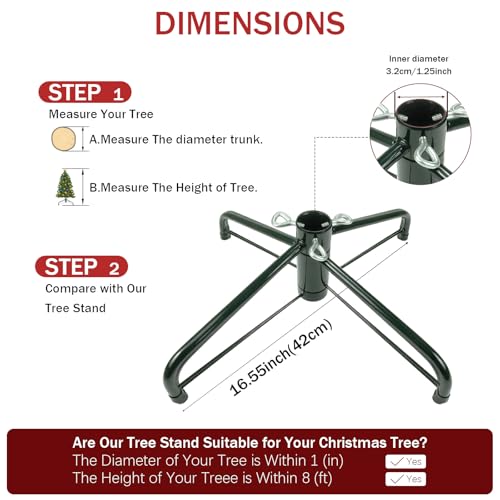 Heavy-Duty Folding Christmas Tree Stand for 3-7 ft Artificial Trees