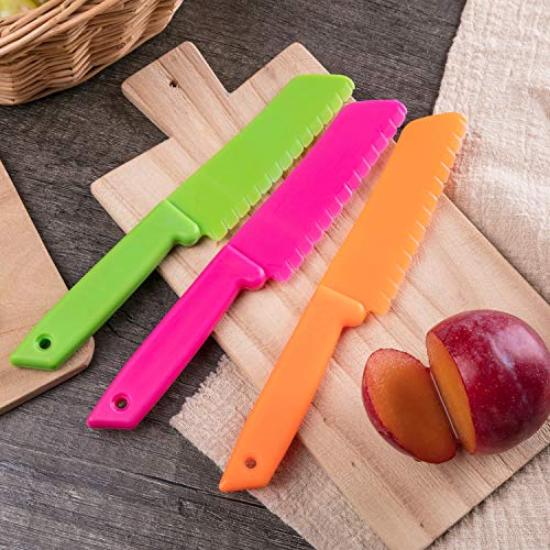 10 Pcs Kids Safe Plastic Cooking Knives Set Colorful Nylon Kitchen Tools