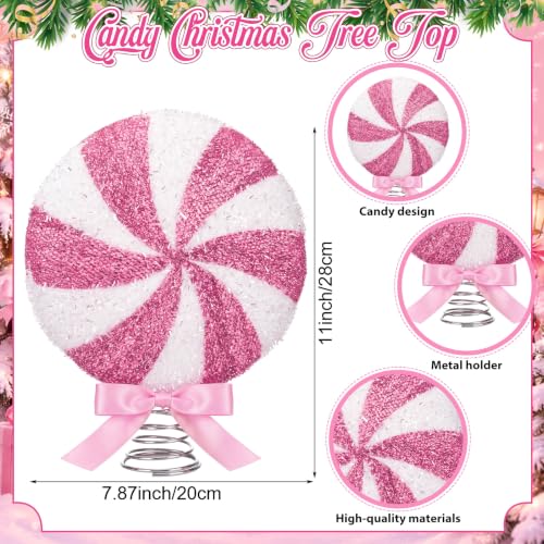 Pink Candy Cane Ornaments Set - Christmas Tree Decorations, 82 Pieces