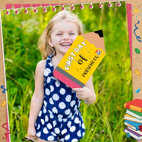 16 Pcs First & Last Day of School Signs, Reusable Double Sided Photo Props