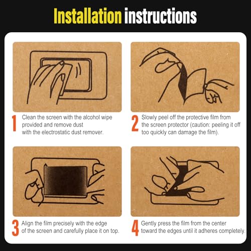 Tempered Glass Screen Protector for Kitchen Appliance Display, 2-Pack