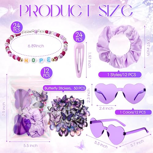 134 Pcs Disco Party Favor Set with Friendship Bracelets and Sunglasses