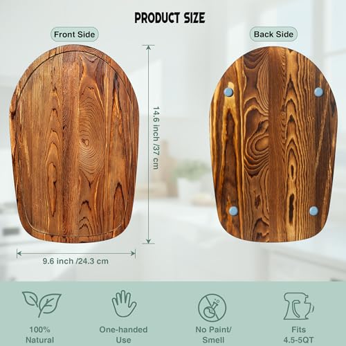 Solid Pine Wood Mixer Slider Mat for Tilt-Head Stand Mixers