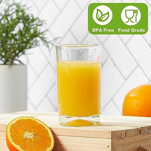 Small Juice Glasses Set - 5.5 Ounce Heavy Base Glass Tumblers (Set of 6)