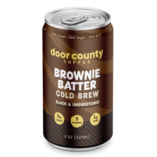 Door County Coffee Cold Brew Variety Pack - 8oz Cans | Bold, Flavorful, 145mg Caffeine - 6 Pack